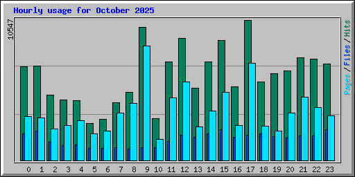 Hourly usage for October 2025