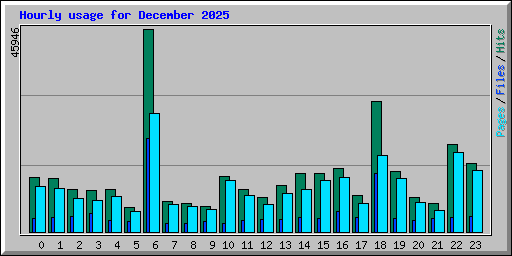 Hourly usage for December 2025