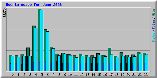 Hourly usage for June 2026